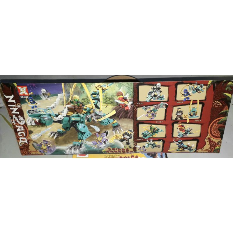 Lắp ráp 1 hộp Ninjago Rồng 2042 có nhiều chi tiết