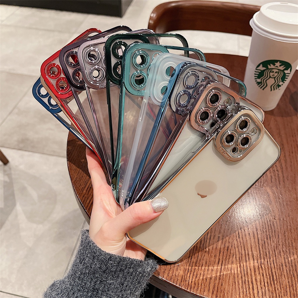 Ốp Điện Thoại Tpu Mềm Mạ Điện Chống Sốc Bảo Vệ Camera Cho IPhone 13 12 11 Pro Max XS Max XR X