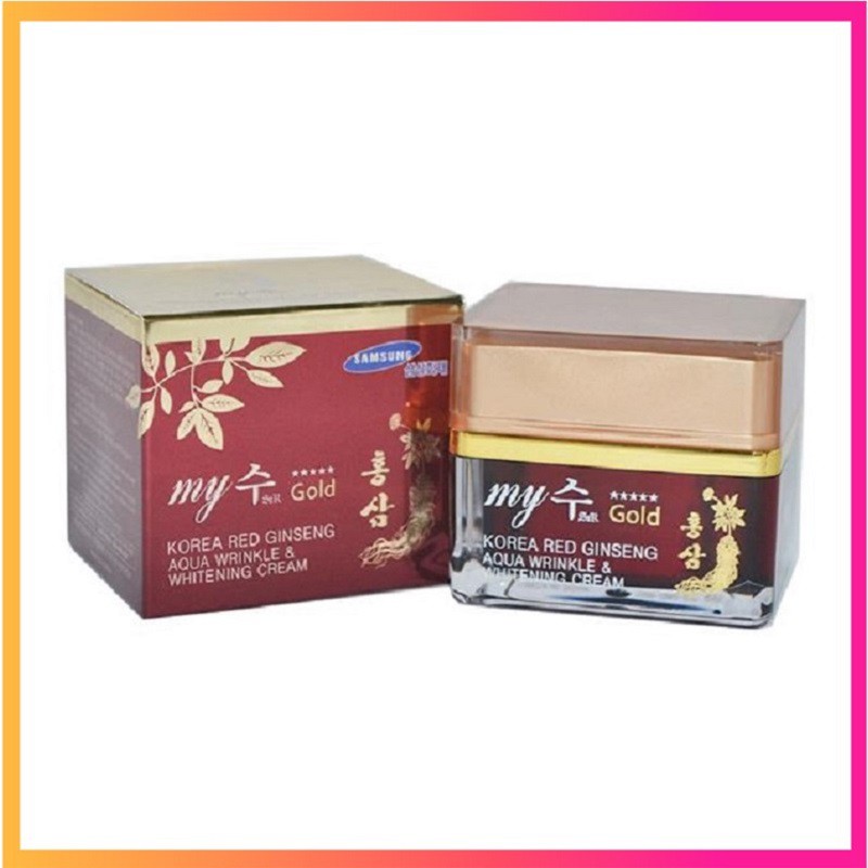 Kem Dưỡng Da Ngày Và Đêm Hồng Sâm My Gold Hàn Quốc, Lọ 50ml, Giúp Da Tươi Sáng Mềm Mịn