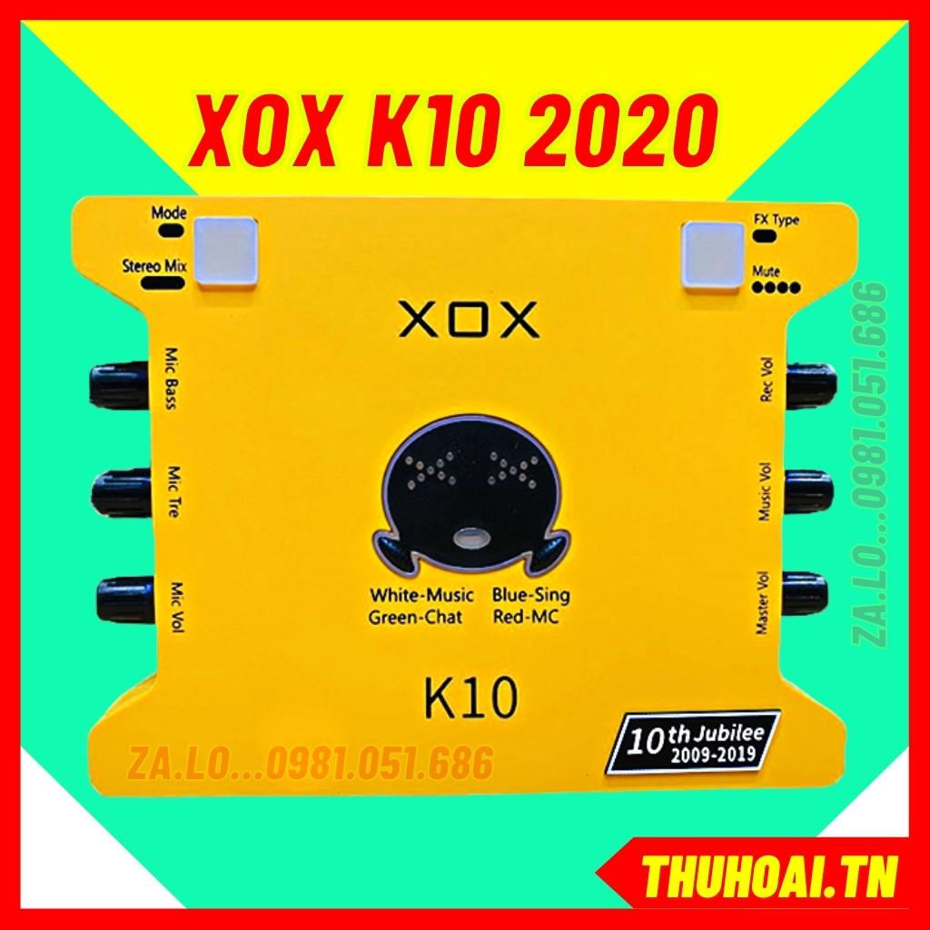 Bộ combo mic thu âm hát livestream soundcard xox k10 2020 và mic takstar pc k200 bh 1 năm thu âm máy tính điện thoại