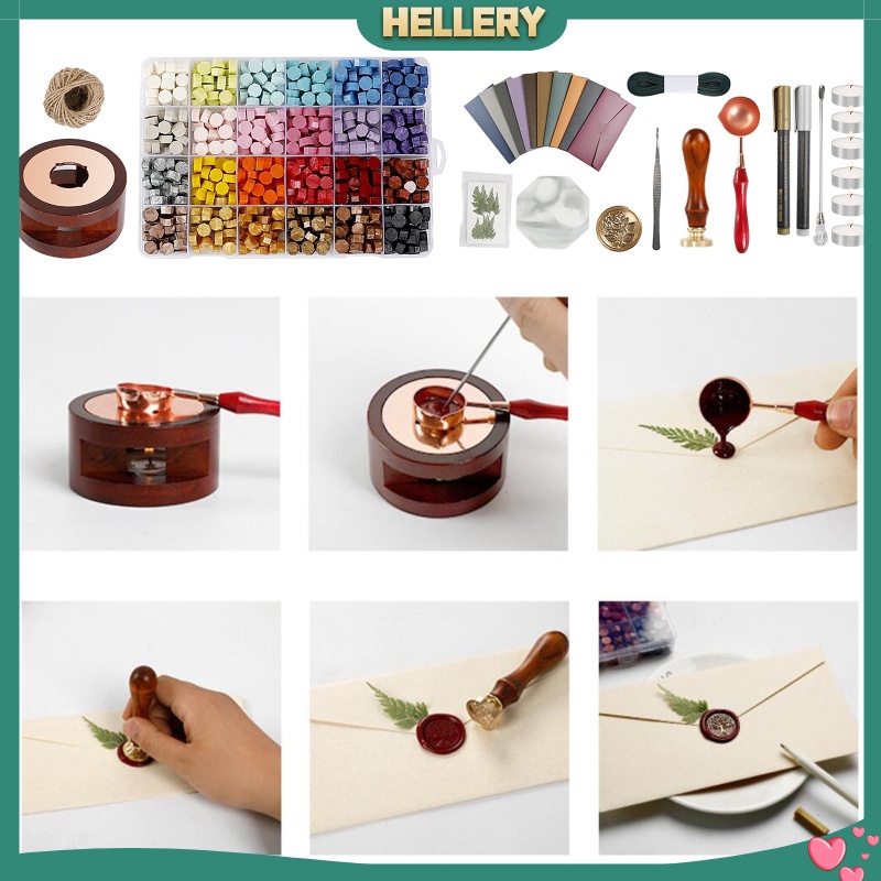 Bộ Dụng Cụ Đóng Dấu Sáp Niêm Phong Bao Thư Có Tay Cầm