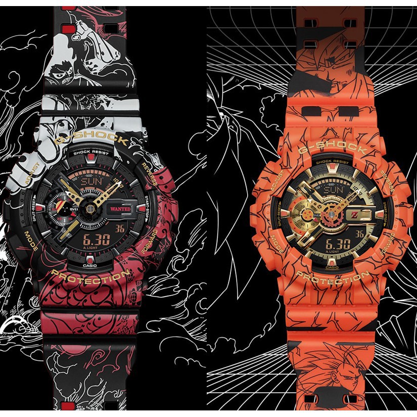 Đồng Hồ Đeo Tay GA-110JDB-1A4PR CASI0 (CASI0) Chống Sốc X One Piece + Dragon Ball Z Khớp Nối Tự Động Chống Nước Chống Từ Tính Cho Nam