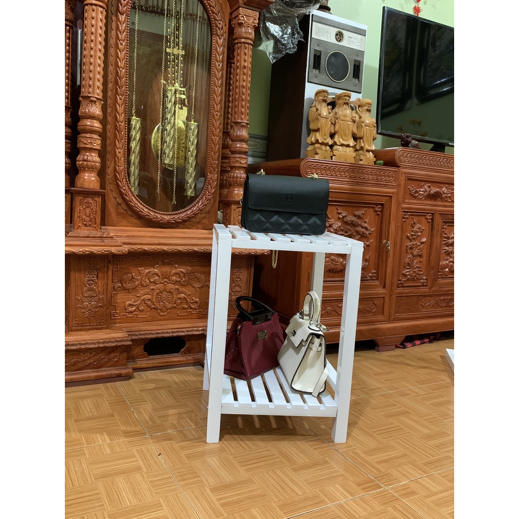 Kệ Đầu Giường Gỗ Thông BTC DECOR - Tap 2 Tầng Decor Phòng - Trang Trí Phòng, Chống Mối Mọt, Ẩm Mốc