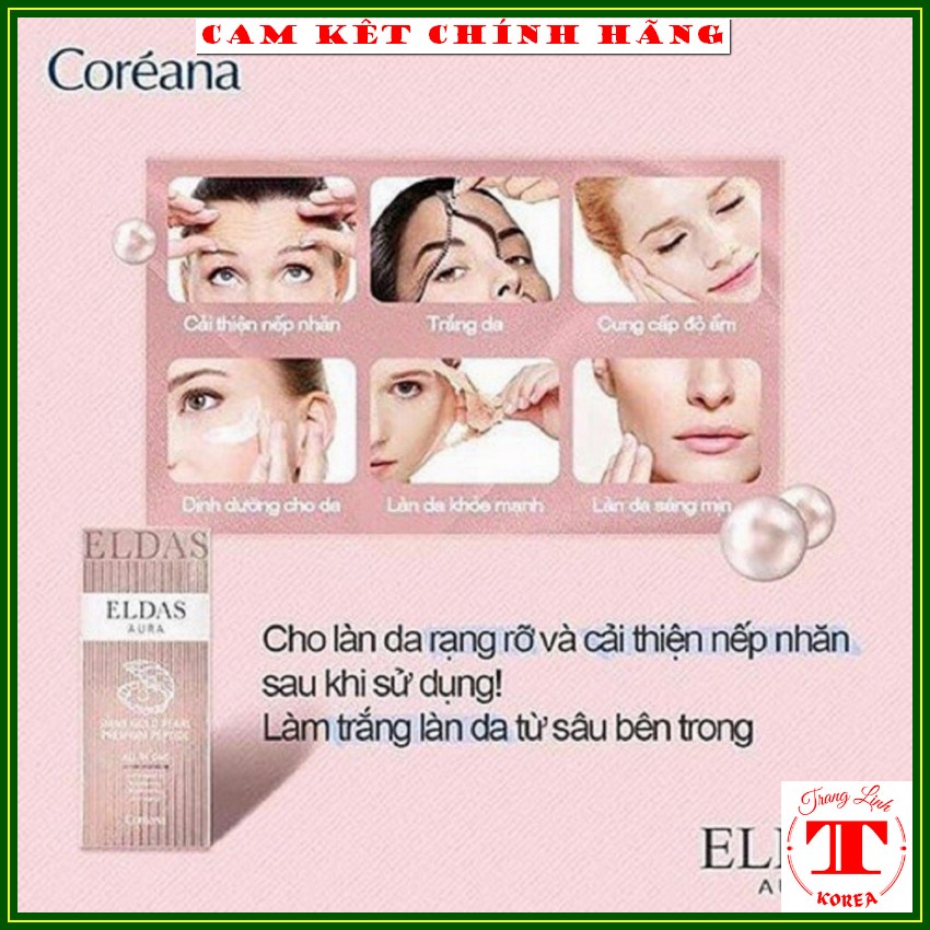Tinh chất dưỡng Eldas Aura Shine Gold Pearl Premium Peptide All In One 5.0