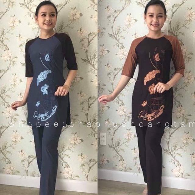 ĐỒ LAM ĐI CHÙA # Cách Tân lỡ thêu Sen