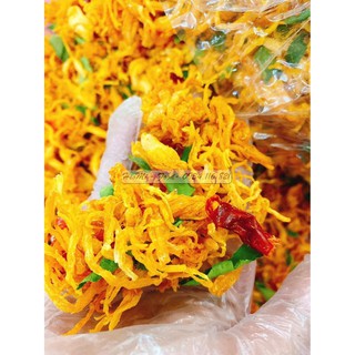 Hũ 250g Khô Gà Lá Chanh Giòn Cay Loại 1- Hương Vị Độc Quyền Nhà Làm