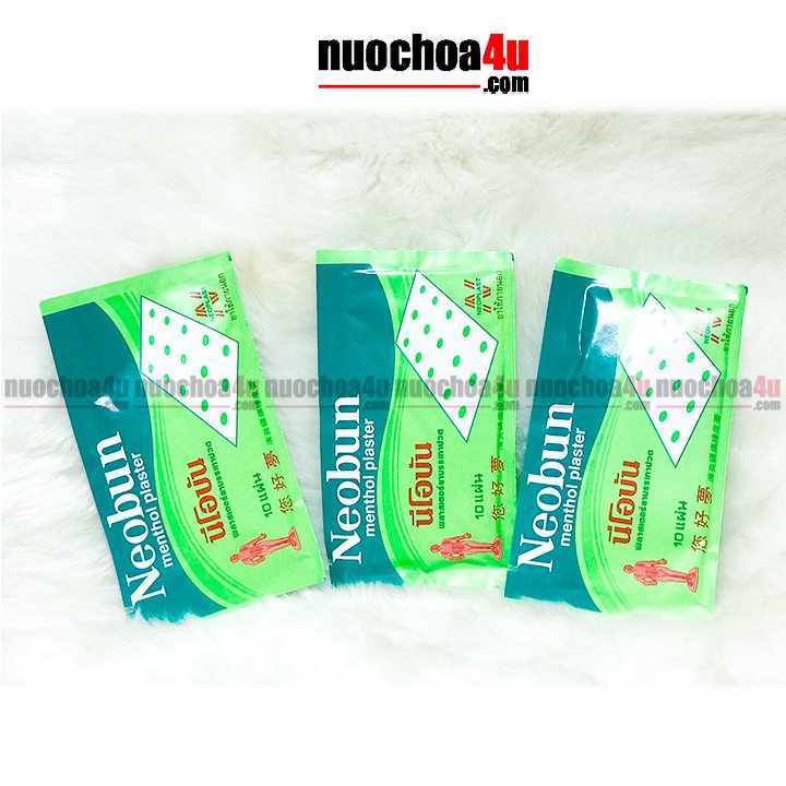 Cao dán giảm đau thái lan neobun - menthol plaster 10 miếng - ảnh sản phẩm 2