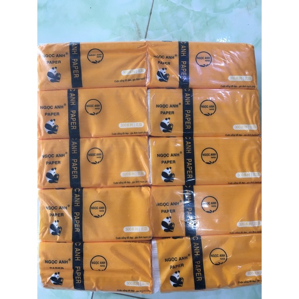 Giấy ăn Gấu Trúc Siêu Dai gói 300 tờ.combo 10gói