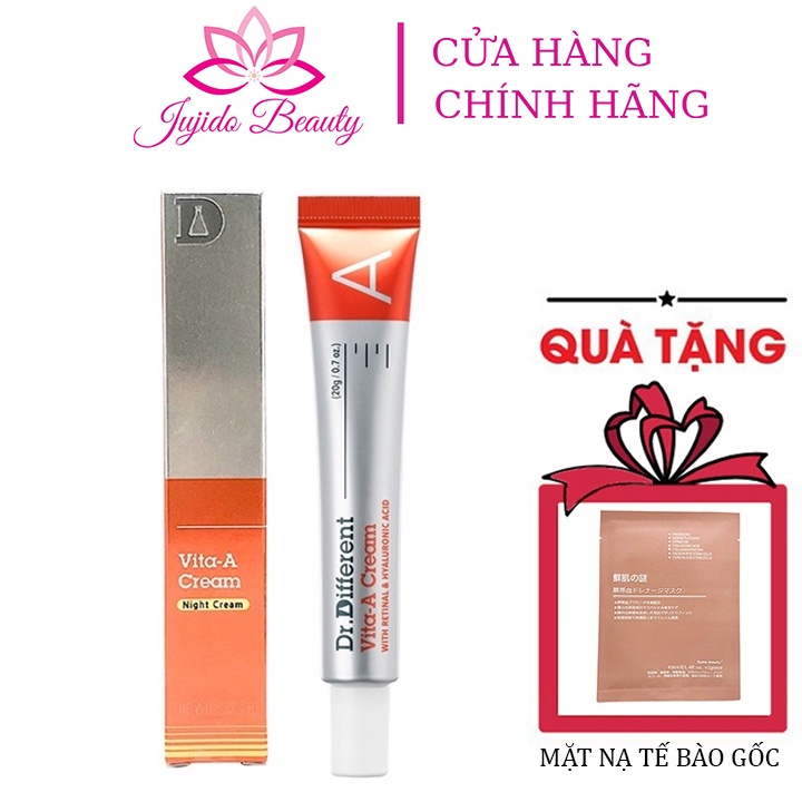Kem Dưỡng Da Dr.different Vita A Cream Forte Retinal 0.05% 20gr Hàn Quốc Ngăn Ngừa Lão Hóa, Dưỡng Ẩm Da