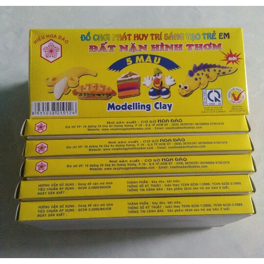 Đất nặn hình thơm HADA, hộp 5 màu