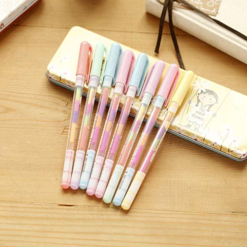 Bút Mực Gel Nhiều Màu Kiểu Hàn Quốc Dùng Làm Quà Tặng Cho Học Sinh