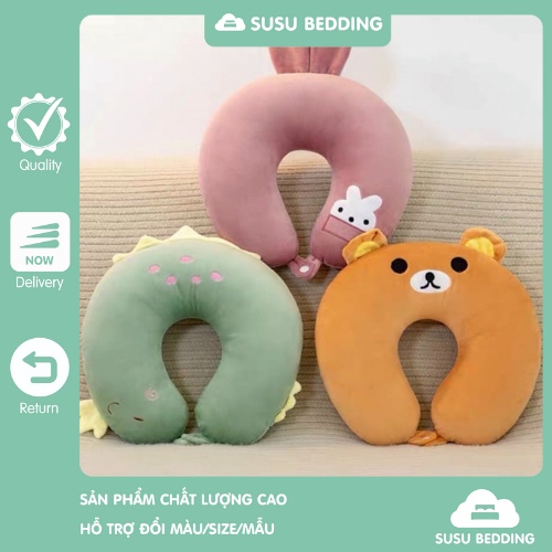 Gối chữ U kê cổ tiện lợi dùng ở văn phòng, đi máy bay, du lịch, chống đau mỏi vai gáy