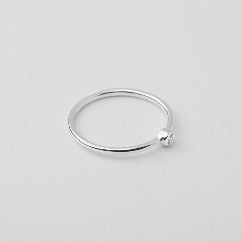Nhẫn Bạc Nữ 925 - Thiết Kế Vành Đai Mảnh Thanh Lịch Và Đính Đá CZ Cao Cấp - KaT Jewelry