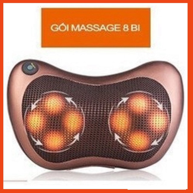 Gối Massage 8 Bi Hồng Ngoại Trị Liêu Nhức Mỏi Cổ Vai Gáy