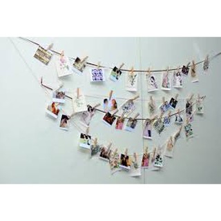 Sét 20 kẹp ảnh gỗ kèm dây