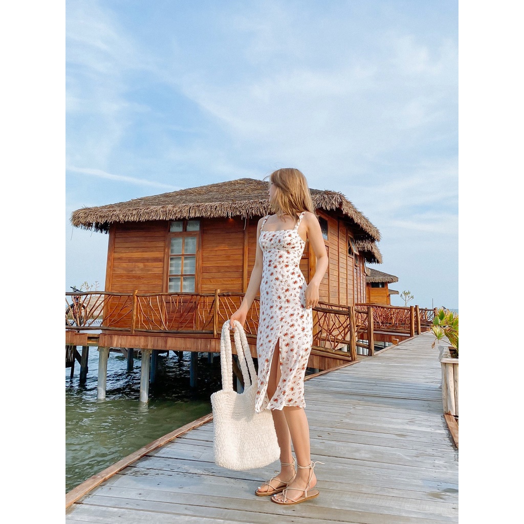 Đầm dây hoa xẻ tà Lola dress Gem Clothing SP060597