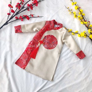 Áo dài cho bé gấm Mộc Long