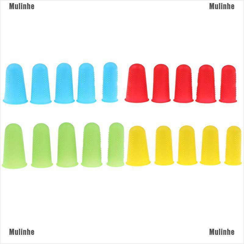 Bộ 5 Vỏ Bọc Bảo Vệ Ngón Tay Bằng Silicon Cách Nhiệt Chống Đứt Tay Chống Trượt