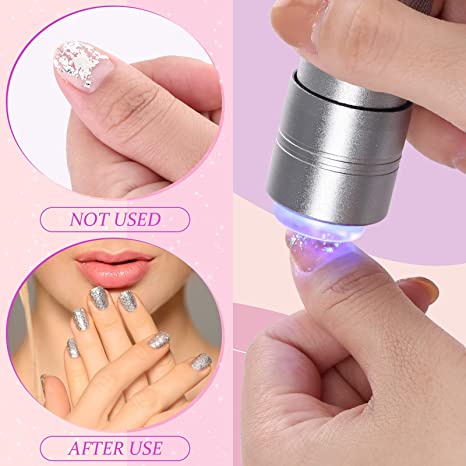 Máy Sấy Khô Móng Tay Bằng Silicone Chuyên Nghiệp Có Đèn LED UV Cầm Tay Tiện Dụng