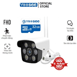 Camera wifi yoosee ngoài trời 3.0 FULL HD siêu sắc nét Chuyên dụng ngoài trời xem đêm có màu BH 5 năm