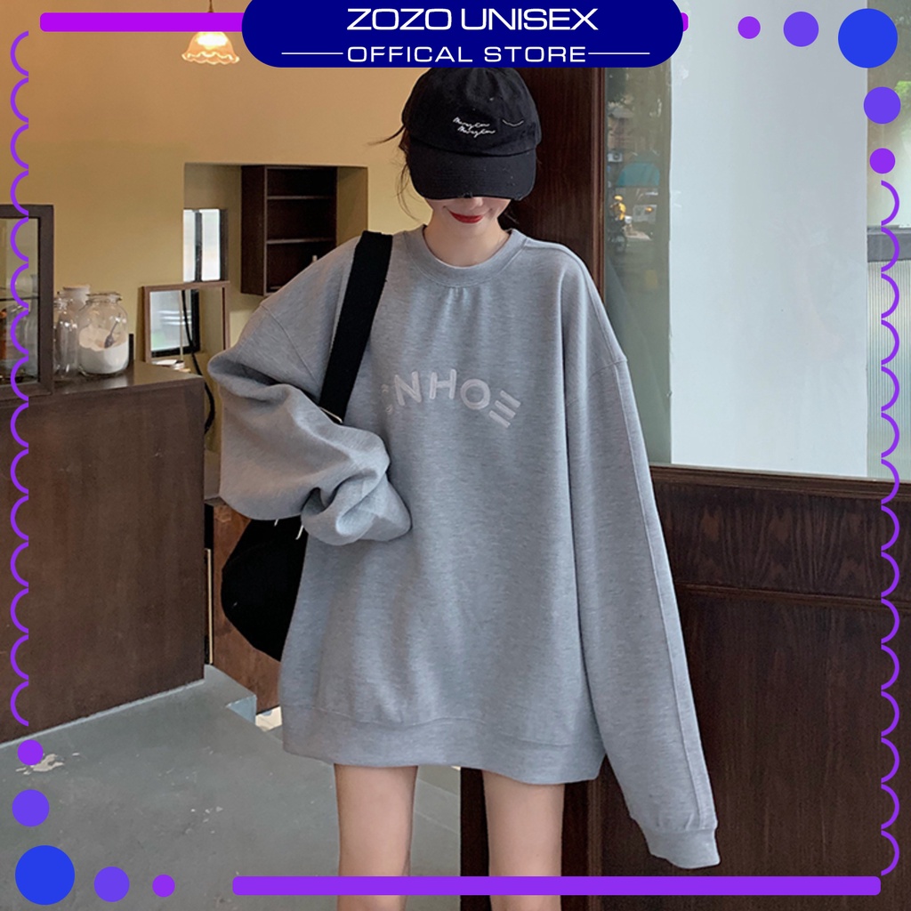 Áo Sweater CNHOE Dáng Rộng In Chữ Phong Cách Hàn Quốc Năng Động jem.store