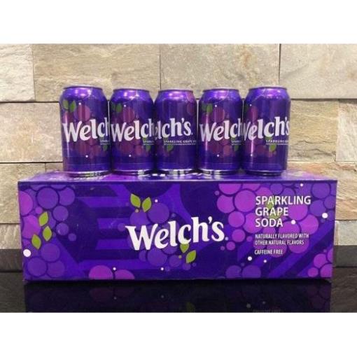 Thùng 12 lon Nước Ngọt Welch’s Soda Nho- Hàng Mỹ