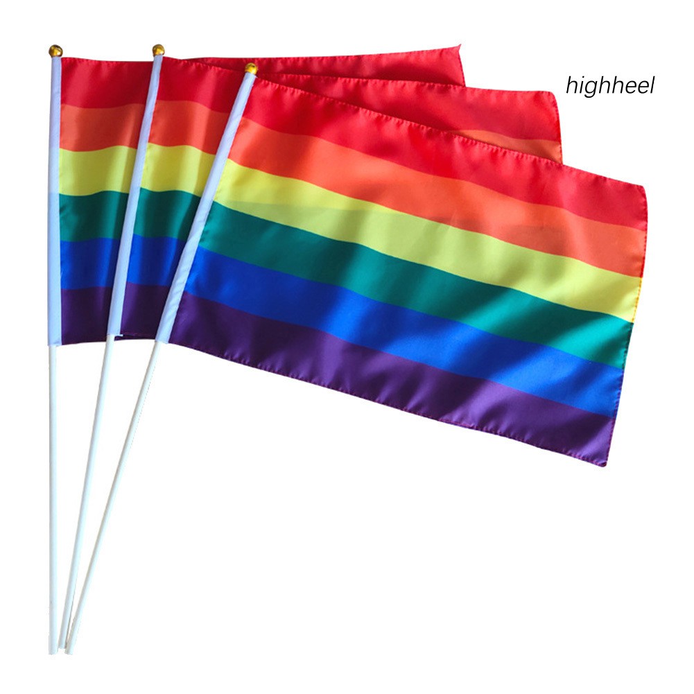 Cờ biểu ngữ ủng hộ cộng đồng LGBT 60x90cm màu cầu vồng đẹp mắt