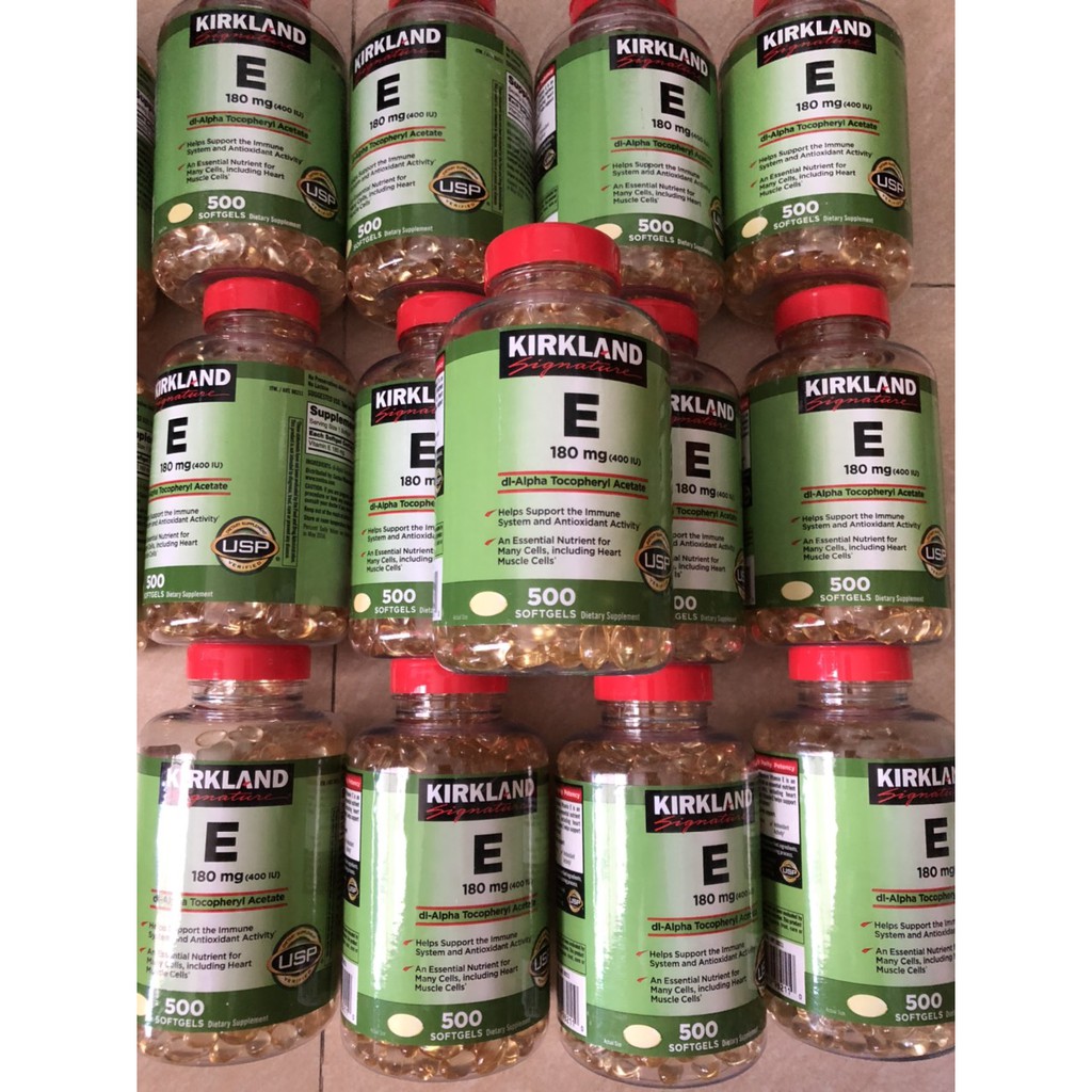 Viên uống bổ sung Vitamin E Kirkland Signature 500 viên của Mỹ