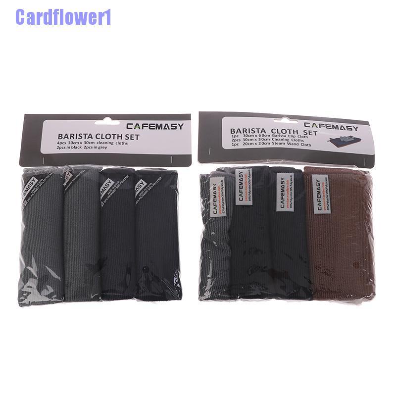 Bộ 4 Khăn Lau Chén Dĩa Bằng Sợi Nhỏ Thấm Hút Tốt Tiện Dụng Cho Nhà Bếp /