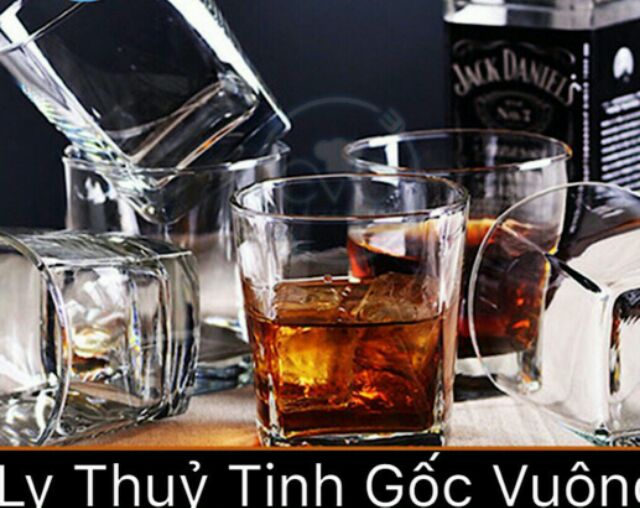 Bộ 6 ly trà đá  đáy vuông 240ml