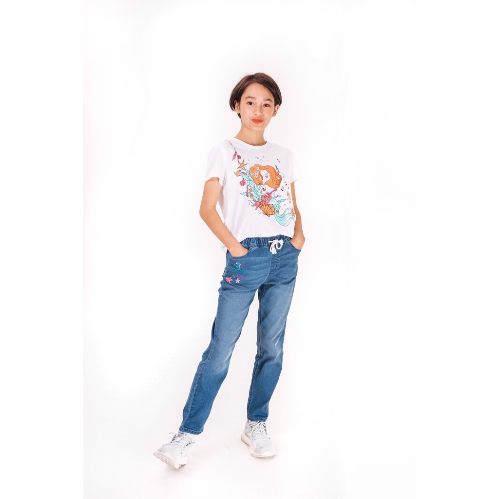 Quần Dài Bé Gái M.D.K Embroidered pull on skinny jeans M.D.K