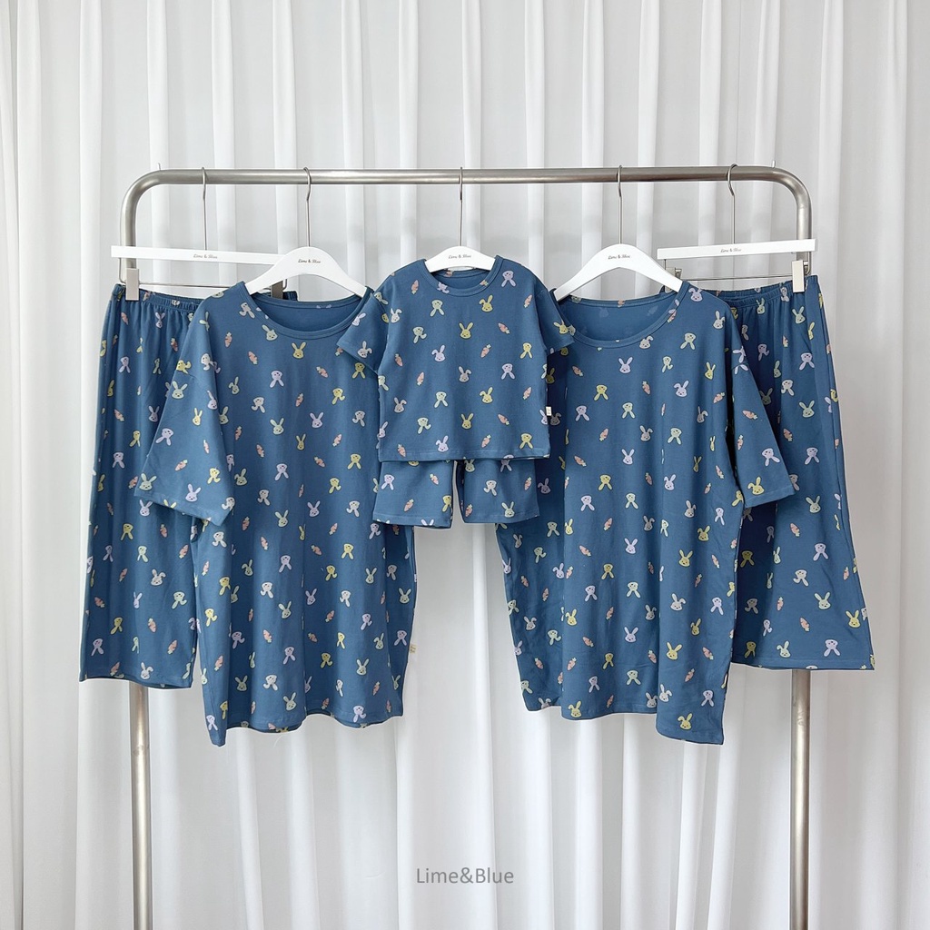 Lime&Blue Bộ thỏ cộc cho bé gái , bé trai