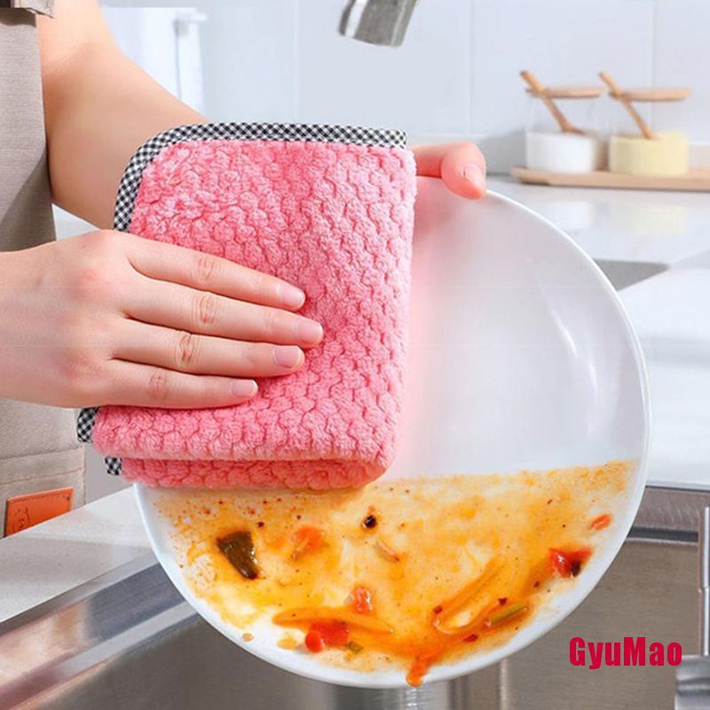 Khăn Lau Chén Dĩa Dày Dặn Chống Dính Dầu Tiện Dụng Cho Nhà Bếp