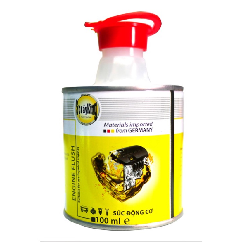 Phụ gia súc rửa động cơ xe máy Sprayking 100ml - hiệu quả cao, giúp xe mượt mà, bảo vệ động cơ hoàn hảo