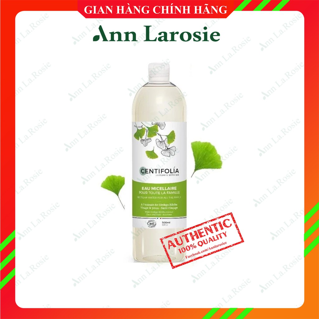 Nước tẩy trang rau má Centifolia Eau Micellaire 500ml