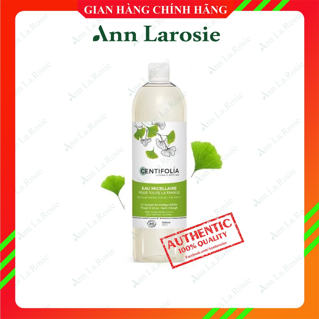 Nước tẩy trang rau má Centifolia Eau Micellaire 500ml