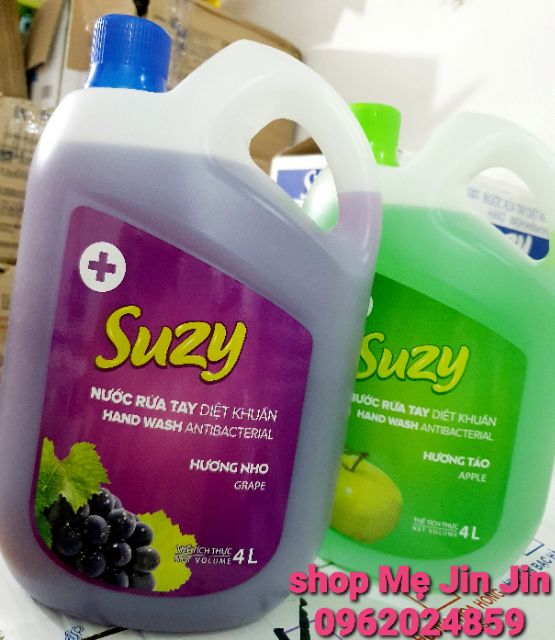 Nước rửa tay DIỆT KHUẨN SUZY 4L - thành phần HỮU CƠ, chất lượng NHẬT BẢN