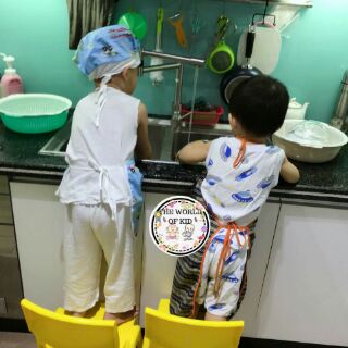 Tạp dề kèm nón cho bé