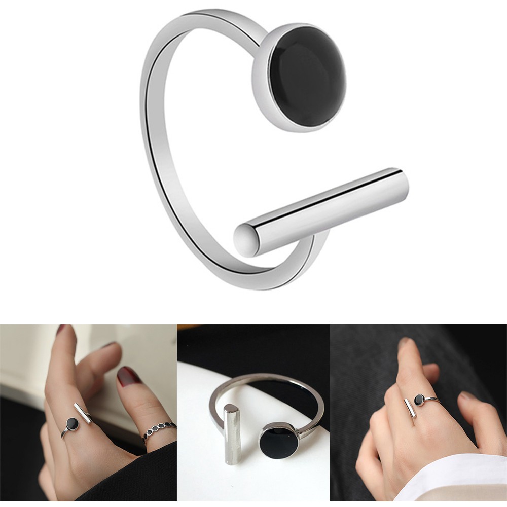 Nhẫn Đeo Tay Màu Đen Có Thể Điều Chỉnh Cho Cặp Đôi