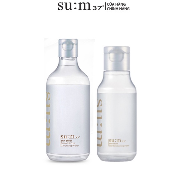 [Mã COSLUX03 giảm 120K] Bộ Nước tẩy trang giàu ẩm 3 trong 1 Su:m37 Skin Saver Essential Cleansing Water 400ml+100ml