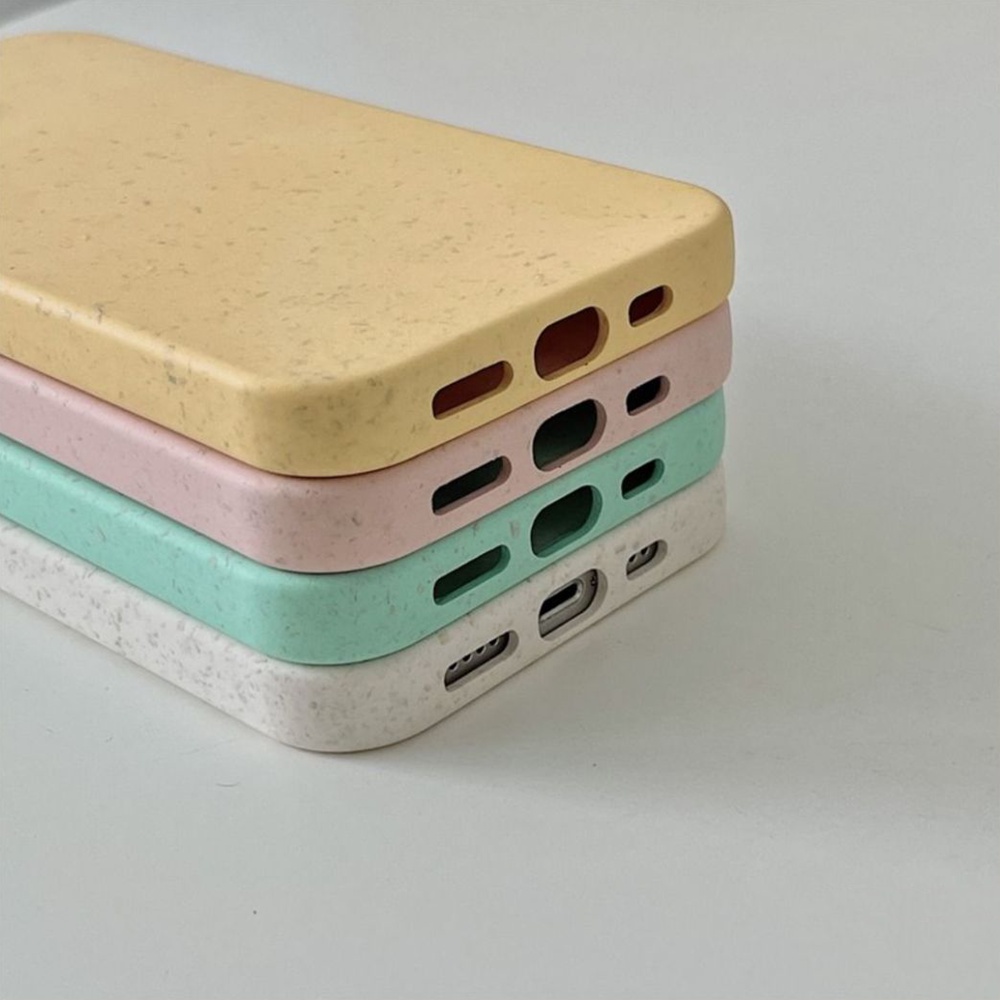 Ốp Điện Thoại Bằng Chất Liệu Lúa Mạch Tự Nhiên Có Thể Phân Hủy Sinh Học Dành Cho iPhone 14 Pro Max 13 X XS XR 7 8 Plus SE 2020