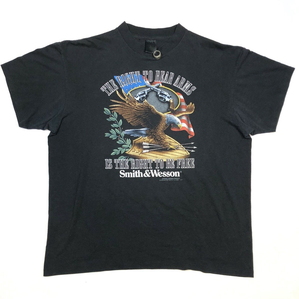 CREST Áo Thun Nam Ngắn Tay In Hình Lá Cờ Mỹ 1992 3D 404916