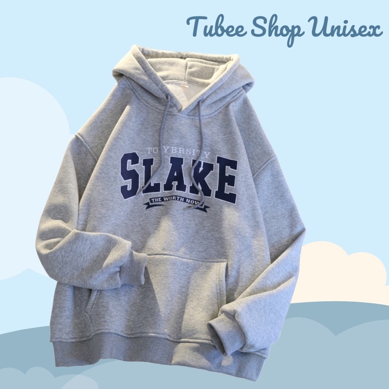 Hoodie SLAKE có nón nỉ bông cao cấp dày dặn, áo khoác có nón Tubee shop