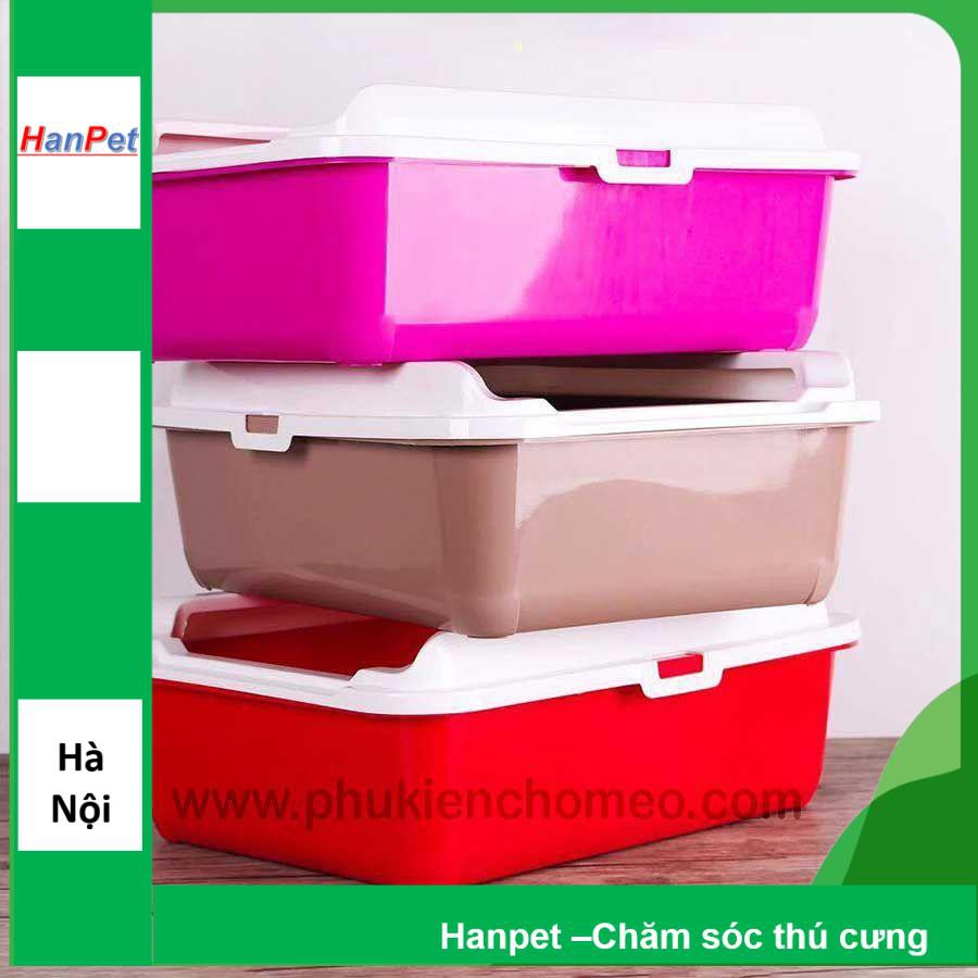 HN-SP456 - Khay vệ sinh chữ nhật (hanpet 4711567) khay đựng cát vệ sinh mèo 45x35cm