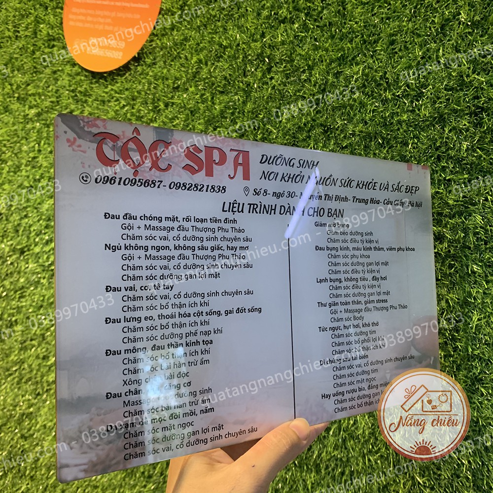 Menu cho tiệm Nail, Spa, Tóc in và thiết kế theo yêu cầu_ menu giá rẻ , chất lượng _ Thiết kế theo yêu cầu của kháchhàng