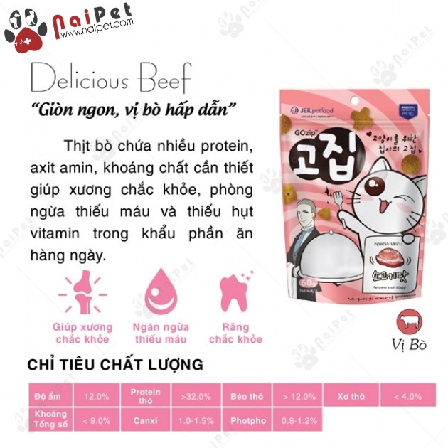 Bánh thưởng Dinh Dưỡng Dành Cho Mèo Gozip 60g