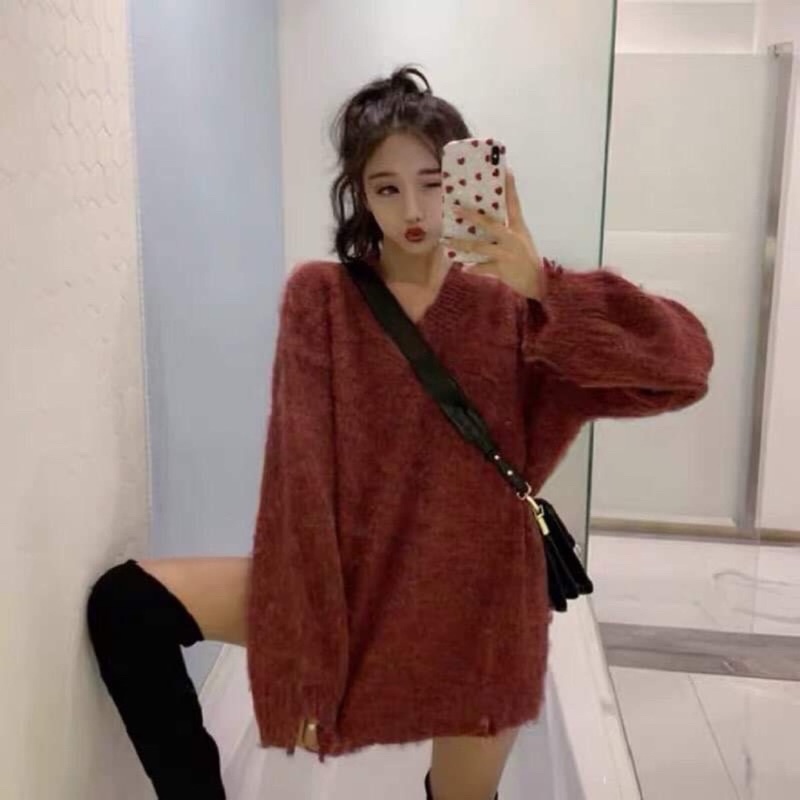 Pass áo len rách kiểu order taobao
