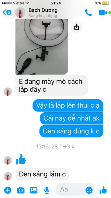 Đèn livestream size 36 bóng dẹt siêu sáng kèm chân đèn 2m1 | BigBuy360 - bigbuy360.vn