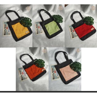 TÚI TOTE HANDMADE TRƠN NỀN ĐEN - ảnh tự chụp