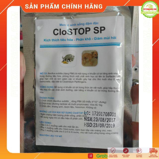 Men tiêu hoá 🍀 FREESHIP 70K 🛒 men tiêu hoá vi sinh sống đậm đặc CloStop SP 20gr cho chó mèo - PetZoneHCM